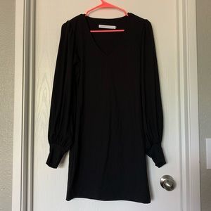 Susana Monaco Bubble Sleeve Black Dress Sz M